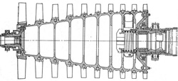 Ротор осевого компрессора смешанного типа